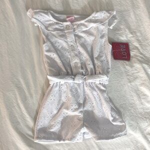 NWT Real Love One Piece Girls 18mo White Outfit